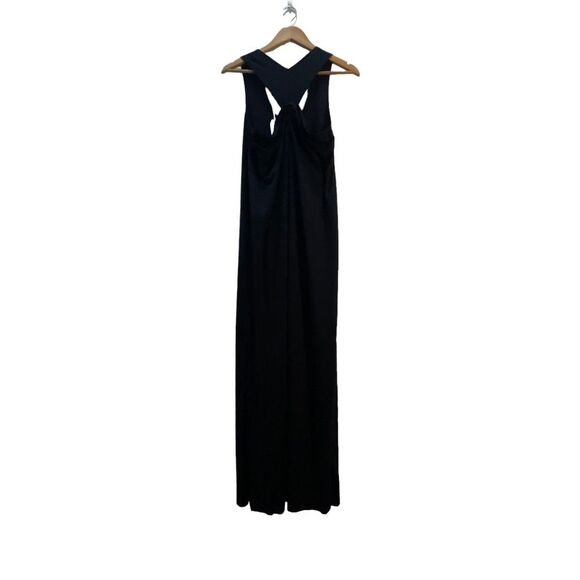 Anama Evereve Twisted Back Side Slits Maxi Black Dress Size‎ L NEW Beachy - Picture 6 of 10
